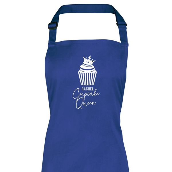 Shopagift Personalised Cupcake Queen Apron - Blue