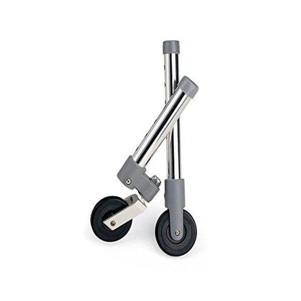 Medline Premium 3" Swivel Casters for Walkers with 1" Tubing, Pack of 2 - Mobility Aid for Enhanced Maneuverability in Hospitals, Nursing Homes, and Home Care Settings