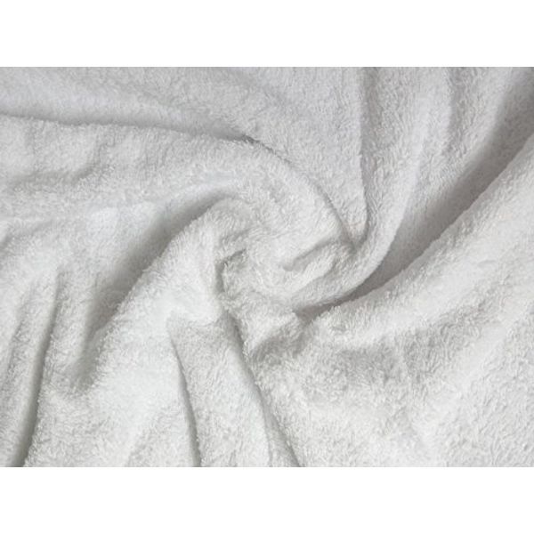 StoffBook white HEAVY DOUBLE FACE TERRY FABRIC MATERIAL, b810