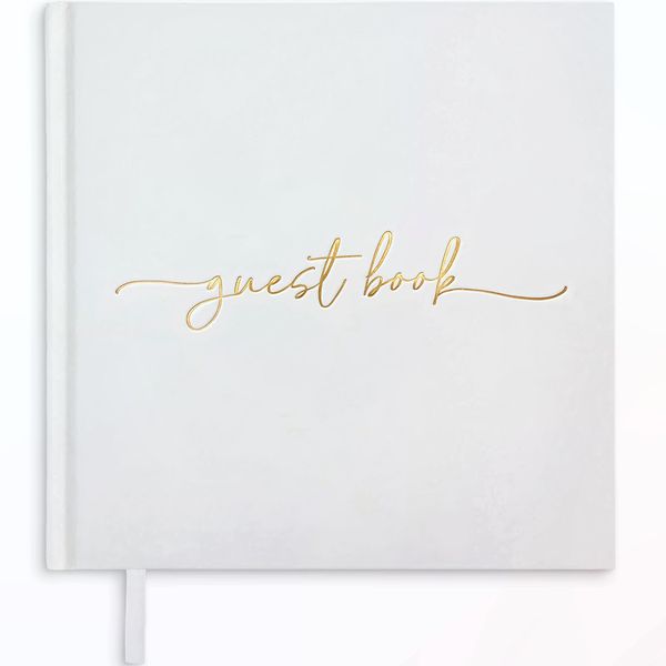 Plantvibes Gästebuch Hochzeit – 72 Seiten Premium Dickem Papier, Es Drückt Nicht Durch, Vintage-Stil, Mit Goldenem Titel - Ideal Für Hochzeiten, Jubiläen, Geburtstage, Taufe