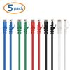 Cable Matters 5-Color Combo 10Gbps Snagless Cat6 Ethernet Cable (Cat6 Cable/Cat 6 Cable) 0.9m