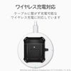 Elecom Wireless Charging AirPods Compatible Accessories, ZEROSHOCK Case, Black