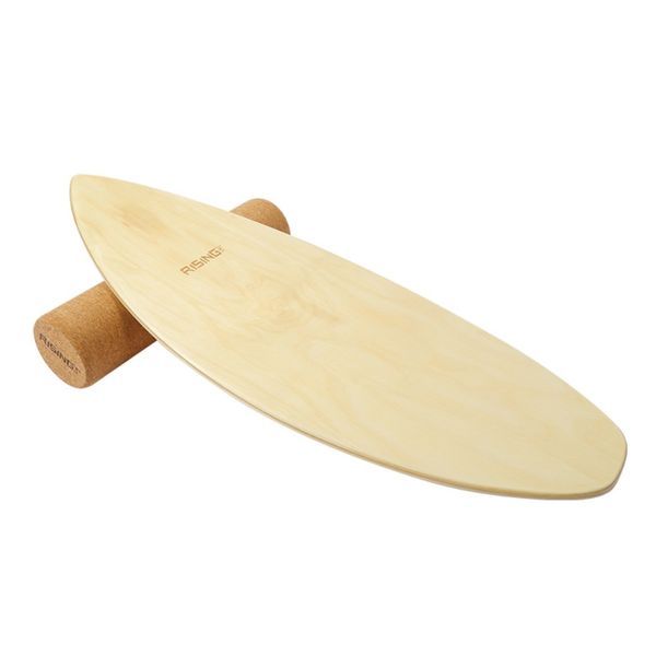 Surf Ski Balance Board Sensory Core Training Skateboard, Walnut Black with Base