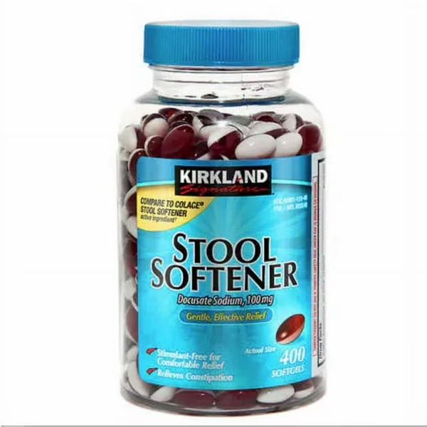 Kirkland, Stool Softener 100 Mg, 400 Softgels, comfortable relief