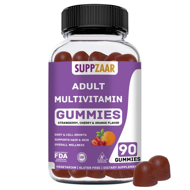 SUPPZAAR Vegetarian Adults Multivitamin Gummies | Comprehensive Vitamins Formula