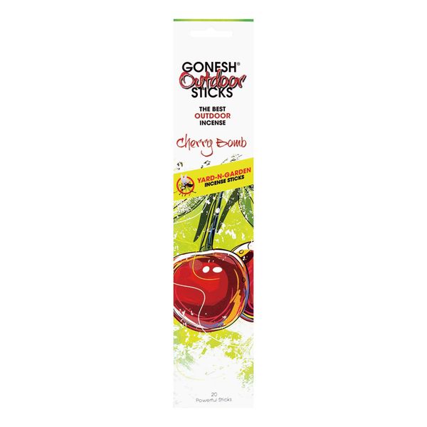 GONESH Outdoor Incense Sticks, Cherry Bomb, Pack of 20