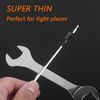 SCHUIWINNER One Piece Durable Double Open End Spanner Ergonomic Handle Ultra Thin Spanner Polished Surface Open Ended Flat Spanner for Household Maintenance
