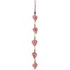 LOUDelephant Hanging Mobile Decoration String of Hearts - Red (Brown String)