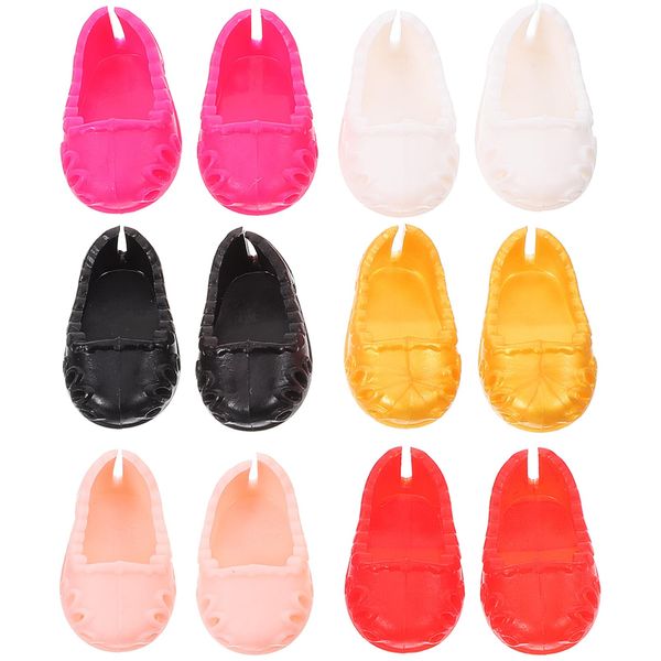 UPKOCH 6 Pairs Mini Doll Shoes 1:12 Miniature Shoe Tiny Shoes Plastic Boot Models Dollhouse Decoration Miniatures Accessories for 17cm Doll