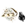 sourcing map 2P3T 2 Pole 3 Throw Single Deck Band Channel Rotary Switch Selector with Plastic Knob