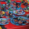 Unique Round Dessert Paper Plates - 7", Justice League, 8 Pcs