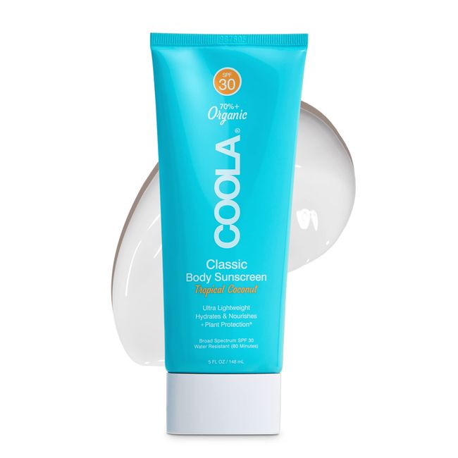 COOLA Organic Sunscreen SPF 30 Sunblock Body Lotion, Dermatologist Tested Skin Care For Daily Protection, Vegan And Gluten Free, Tropical Coconut, 5 Fl Oz