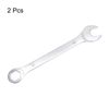 sourcing map Thin Ring Spanner with Offset 6 Point End and Angled Open 18 mm Pack of 2