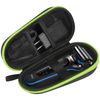 FYY Hard EVA Razor Travel Case, Razor Carrying Case for Men's Razor with Mesh Pocket for Razor Blades, Razor Storage Case for Electric Trimmer and Shaver Travel Organizer Carrying Bag Black