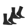 ESPRIT Damen Socken Basic Pure Multipack W So Baumwolle einfarbig 2 Paar, Schwarz Black 3000, 39-42
