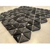 Black Triangle Matte and Glossy Mixed Mosaic Glass