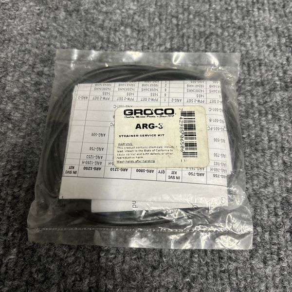 Groco ARG-3 Strainer Service Kit for ARG-1500 - ARG-3000 New