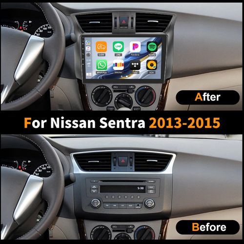 2+64G Android 15 Car Stereo for Nissan Sentra 2013-2015 with Wireless Carplay Android Auto,10.1" Touchscreen Car Radio with WiFi GPS Mirror Link Bluetooth EQ FM RDS SWC + Backup Camera