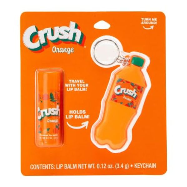 Crush Orange Flavored Lip Balm & Keychain 0.12 oz (Pack of 1)