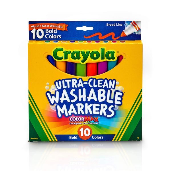 Crayola Ultraclean Broadline Bold Markers (10 Count)