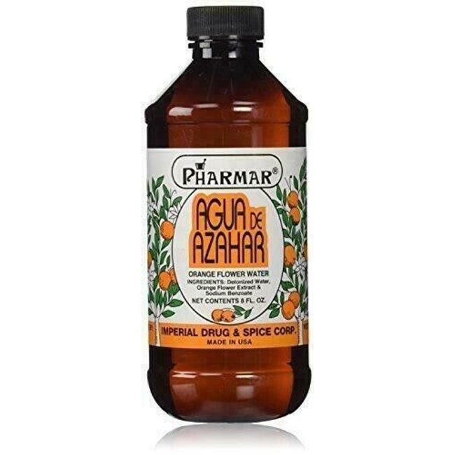 Agua De Azahar 8 Oz. Orange Flower-Blossom Water By Pharmark