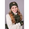 Aran Traditions Cable Knit Fingerless Gloves (Dark Green)