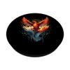 Phoenix Rejuvenation Artwork Phoenix Rising Mythical Bird PopSockets Swappable PopGrip