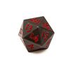 Extra Large Solid Metal D20 Spindown/Countdown Dice Black Life Counter for MTG Magic Commander EDH Extra Heavy