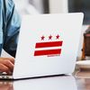 CafePress Washington DC Flag Rectangle Sticker Rectangle Bumper Sticker Car Decal