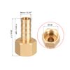 sourcing map Brass Hose Barb Fitting Connector, 8mm Barb G1/4 Female Thread Pipe Adapter, 5Pcs