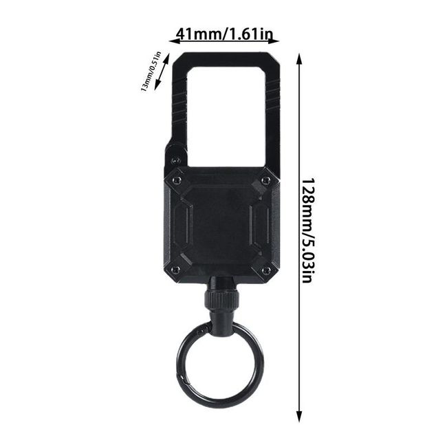 Heavy Duty Metal Retractable Carabiner Keychain Belt Badge Reels