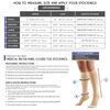 Truform 20-30 mmHg Compression Stockings for Men and Women Knee High Length Closed Toe, Black, Large