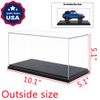 US 26cm L Perspex Acrylic Clear Display Box Case Plastic Base Dustproof Big Size