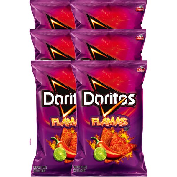 Doritos® Flamas Flavored Tortilla Chips Net Wt 10 Oz Snack Care Package (6)