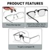VIEWBETTER 3 Pack Clip On Blue Light Blocking Glasses for Eyes Strain & Light-Sensitive Flip Up Computer Gaming Clips VB802