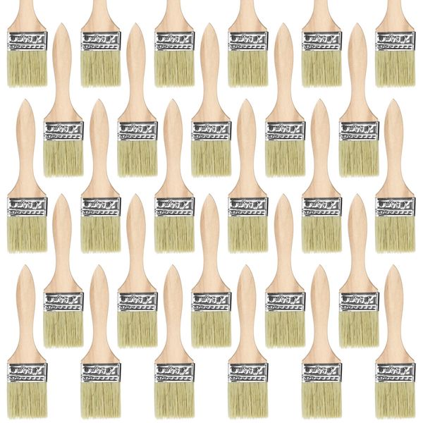 UPlama 48Pack 2 Inch Paint and Chip Paint Brushes for Paint, Stains, Varnishes, Watercolor, Wood, Wall, Furniture-Brush Cleaner