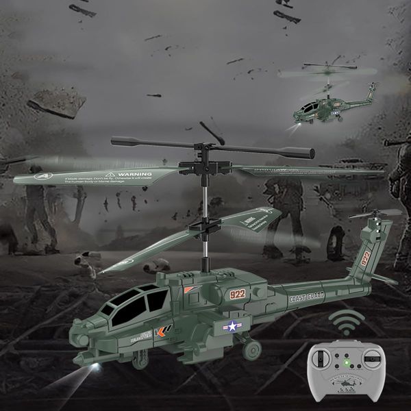 Military-Style RC Helicopter Toy,Remote Control diecast Helicopter with Light and Sound Effects,for Children, Collectors,and as a Unique Gift for Military Fans