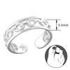 The Goldmine - 925 Sterling Silver "Chain" Design Toe Ring/Midi Ring. - Adjustable Size (E upwards).