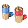 2PCS Quick Coupler Manifold Gauge Set Conversion Kit High Low Angle Adapter A/C