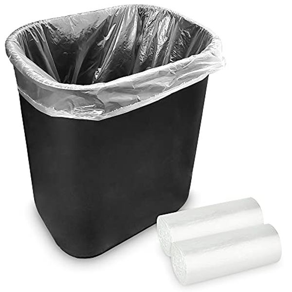 Stock Your Home 2 Gallon Clear Trash Bags (100 Pack) - Disposable Plastic Garbage Bags - Leak Resistant Waste Can Liner - Small Bags for Office, Bathroom, Deli, Produce Section, Dog Poop, Cat Litter