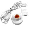 1pcs White Hanging Light Cord E27 Light Bulb Socket to 2Prong with On/Off Switch