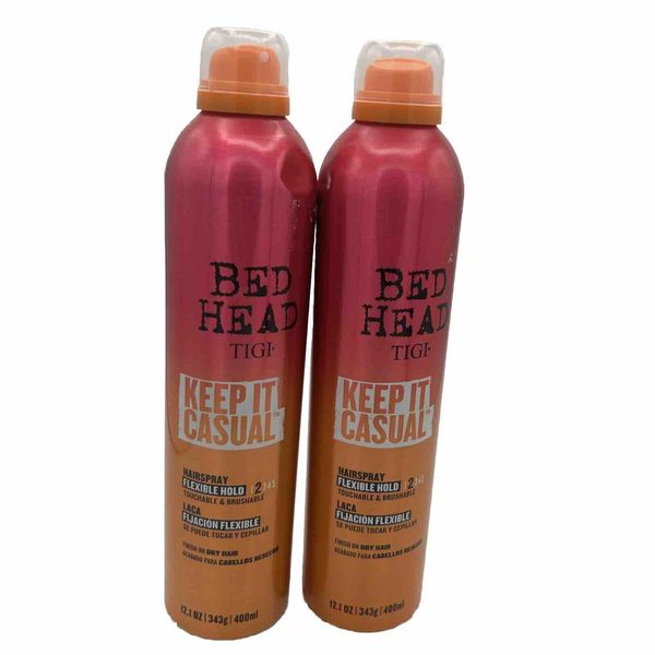 2X TIGI Bed Head Keep It Casual Hairspray Flexible Hold 12.1 OZ 400ml 2 Cans