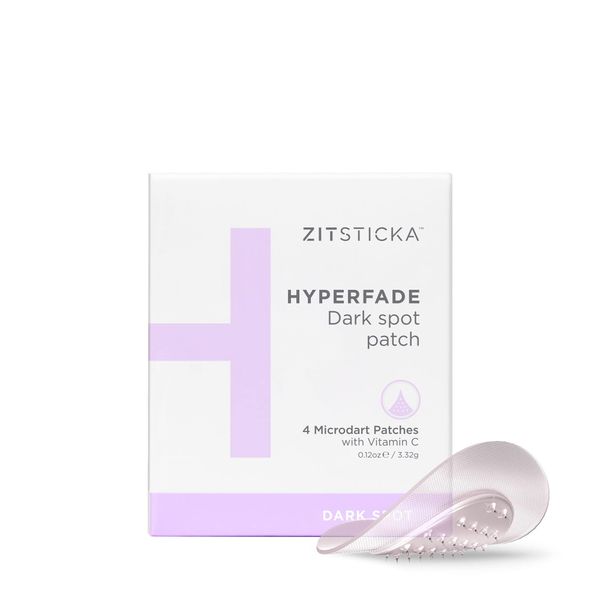 ZitSticka Hyperfade Acne Patches for Face - World's Most Potent Pimple Patch with Fast-Acting Microdarts - Starts Working within 2 Hours for Deep, Early-Stage Zits & Blemish - 4 Count