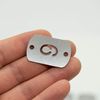 Rectangular Hollowed Stainless Steel Number Tags Key Tags with Two Holes (1-25)