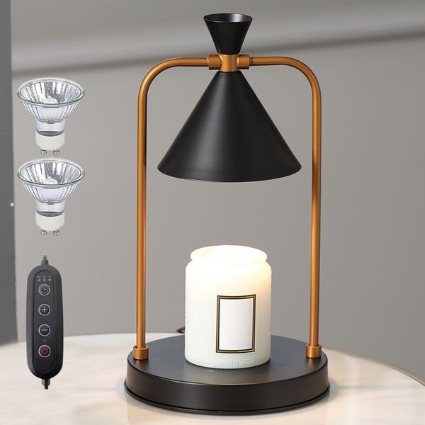 Qoyntuer Candle Warmer Lamp with Timer, Dimmable Candle Light Electric Candle Warmer Compatible with Various Candles, Candle Holders for Home Decor, Gifts for Mothers Day/Birthday/House Warming