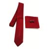 Men's velvet tie +handkerchief +cuff links Set (Red)