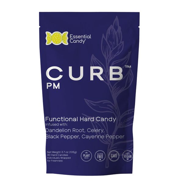 CURB PM™ Blend Functional Hard Candy, Dandelion Root, Celery, Black Pepper, Cayenne, Gluten-Free, Non-GMO, Vegan