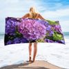 New! Purple Hydrangea Beach Towel Floral Bath Towels