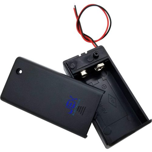 Jex Electronics 9V Volt PP3 DIY Battery Holder Case Box with Power Switch & Bare Wire Ends
