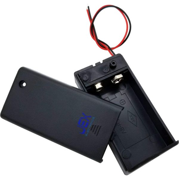Jex Electronics 9V Volt PP3 DIY Battery Holder Case Box with Power Switch & Bare Wire Ends